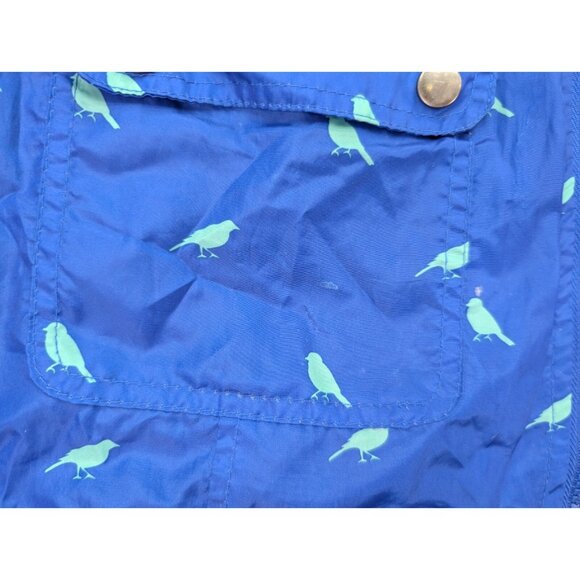 Mossimo Women's Jacket Size M Windbreaker Water Resistant Bird Print Hood - Picture 7 of 16